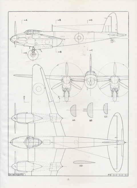 Gloster Javelin, G.A.G.Cox, с тех. надписями